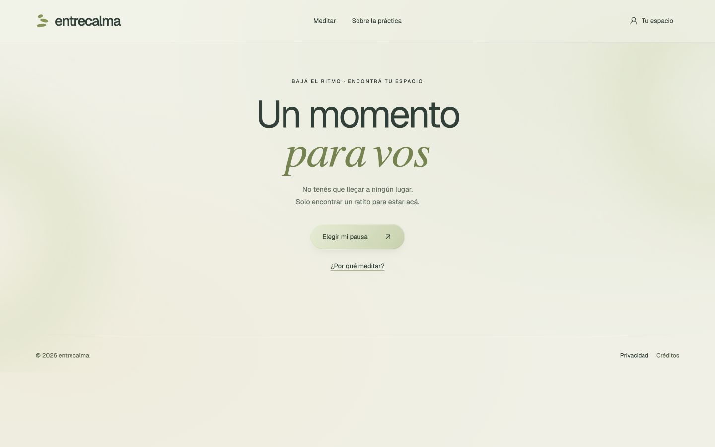 Inicio de la web publicada. Captura real, 1440 × 900, 28/10/2026.