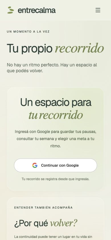 Perfil visitante: invita a acceder con Google; no prueba sincronización.